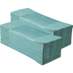 Papírové ručníky ZZ kv. B 9,5 kg, 1 vr., recykl, zelené