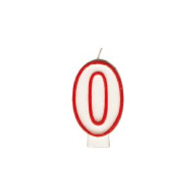Svíčka číslová "0" 75 mm (1 ks)